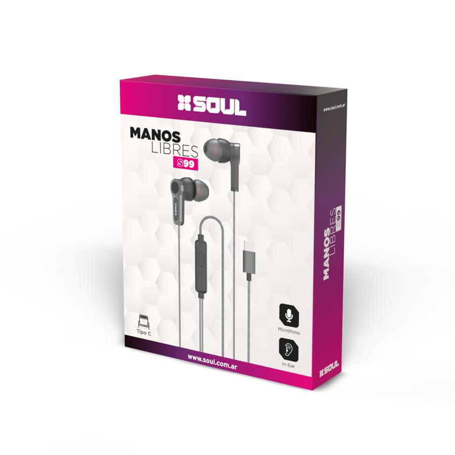 AURICULAR CON CABLE TIPO C S99 SOUL