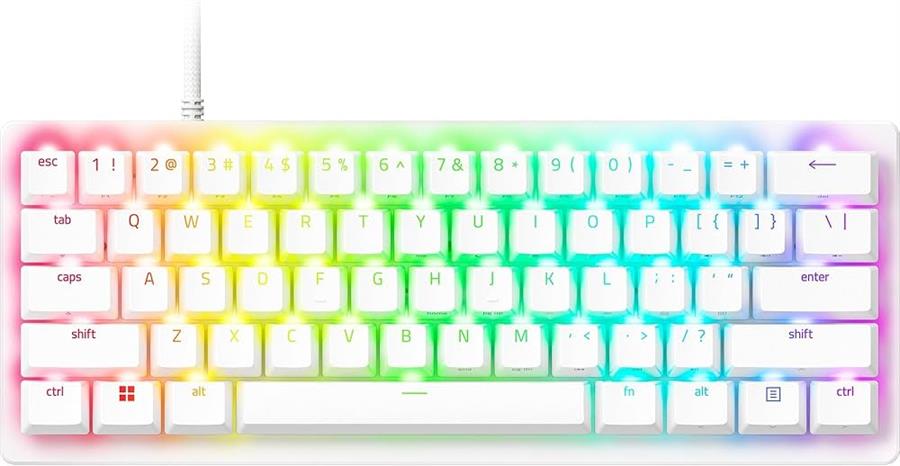 TECLADO GAMER RAZER HUNTSMAN V3 PRO MINI WHITE OPTICAL ANALOG US-EN