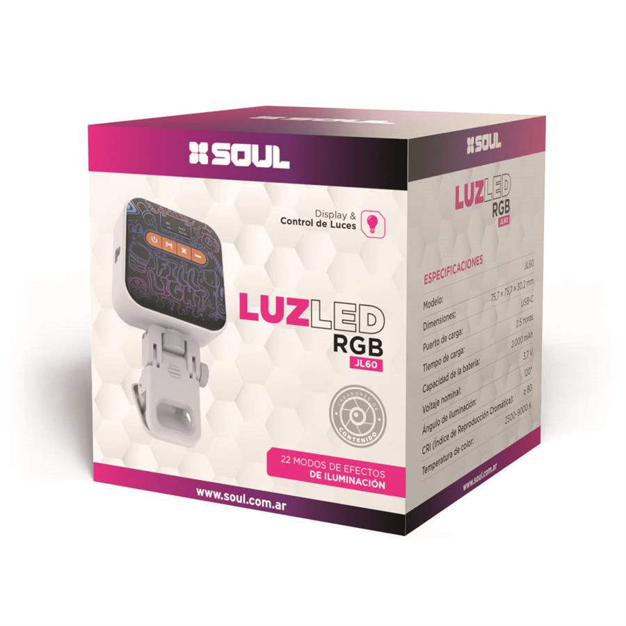 LED PORTABLE RGB JL60 SOUL