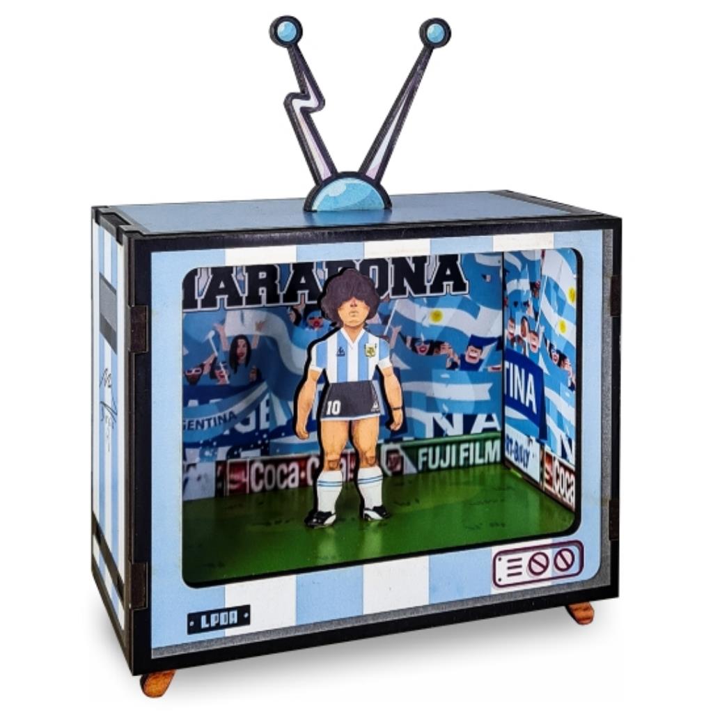 TV BOX DECORATIVA - DIEGO MARADONA