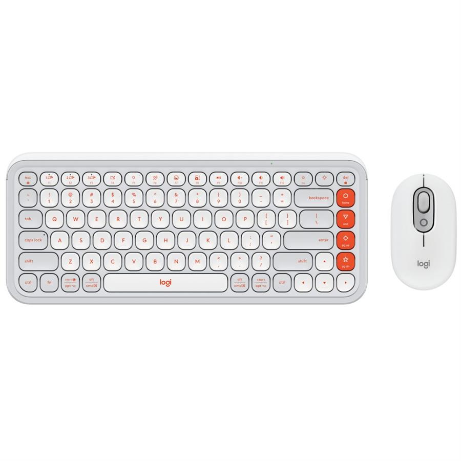 COMBO TECLADO Y MOUSE INALAMBRICO LOGITECH POP ICON - BLANCO