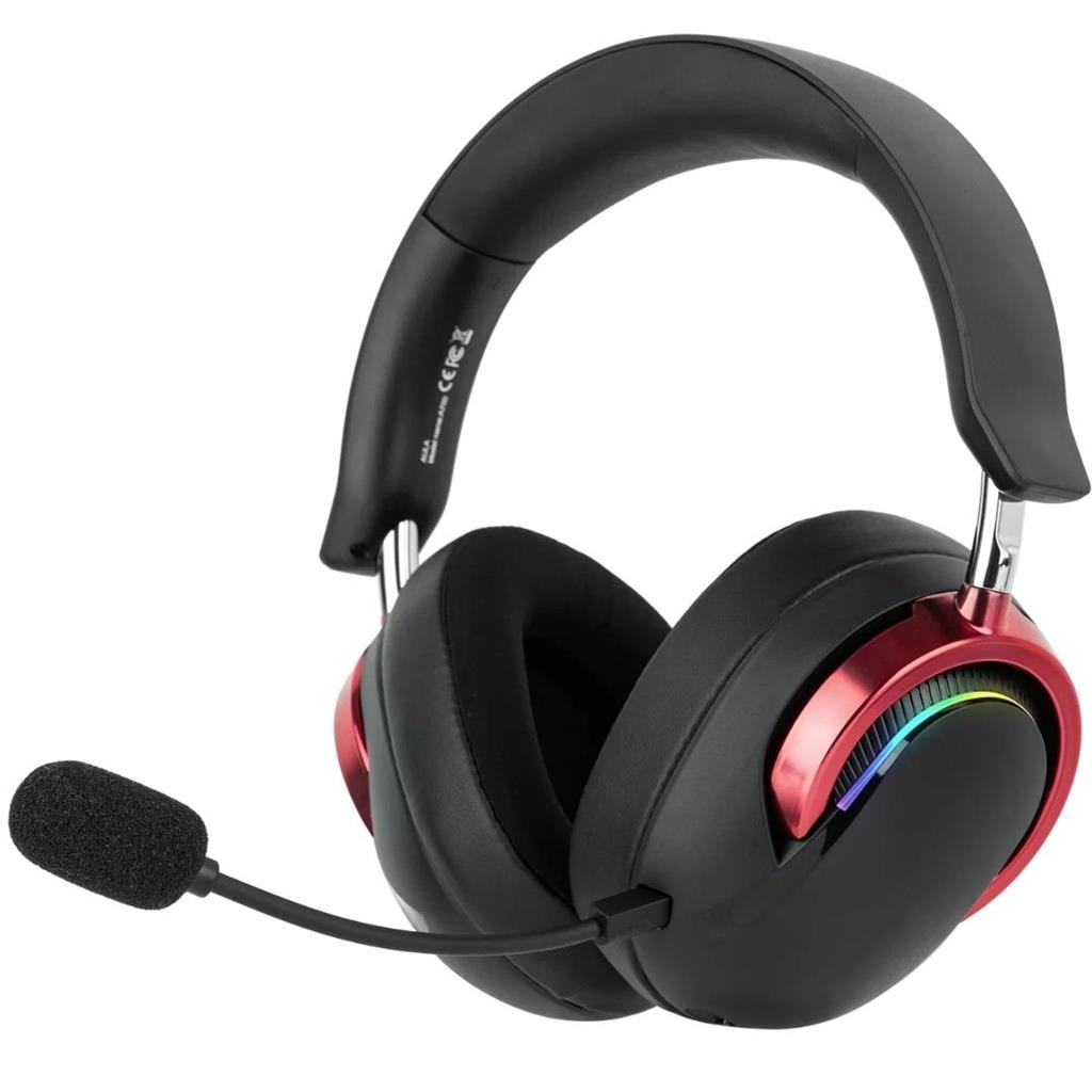 AURICULAR AULA A700 NEGRO-ROJO INALAMBRICO USB 2.4GHZ BLUETOOTH