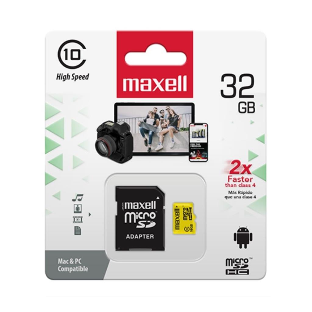 MEMORIA MICROSD MAXELL SDHC CL10 CON ADAPTADOR SD - 32GB