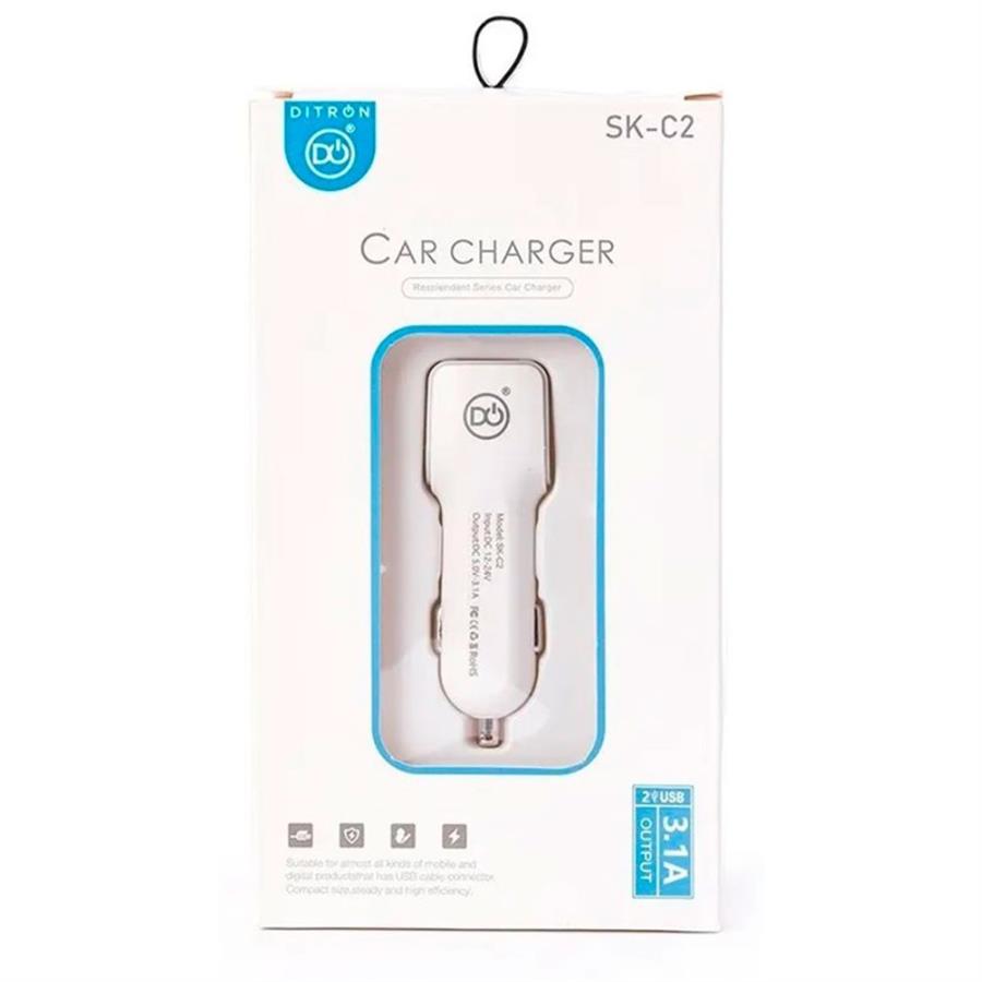 CARGADOR PARA AUTO DITRON DOBLE USB SK-C2