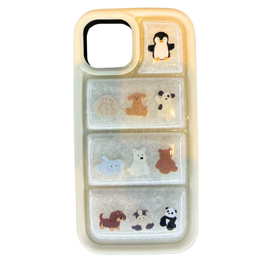 FUNDA IPHONE - PUFFER KAWAII BLANCO