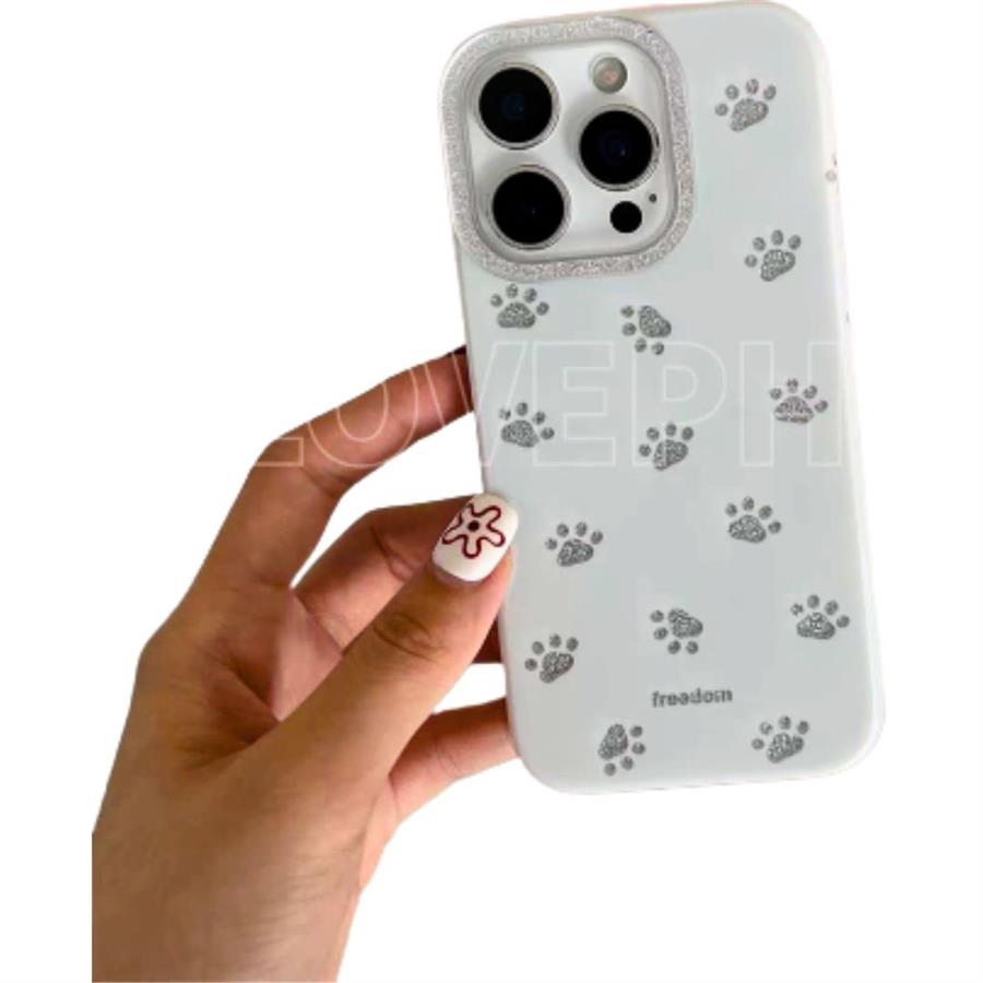 FUNDA PARA IPHONE HUELLITAS TRANSPARENTE