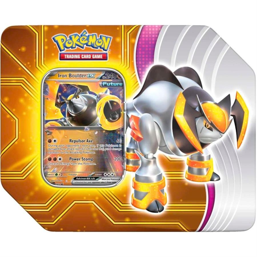 POKEMON TCG PARADOX DESTINIES TIN IRON BOULDER EX