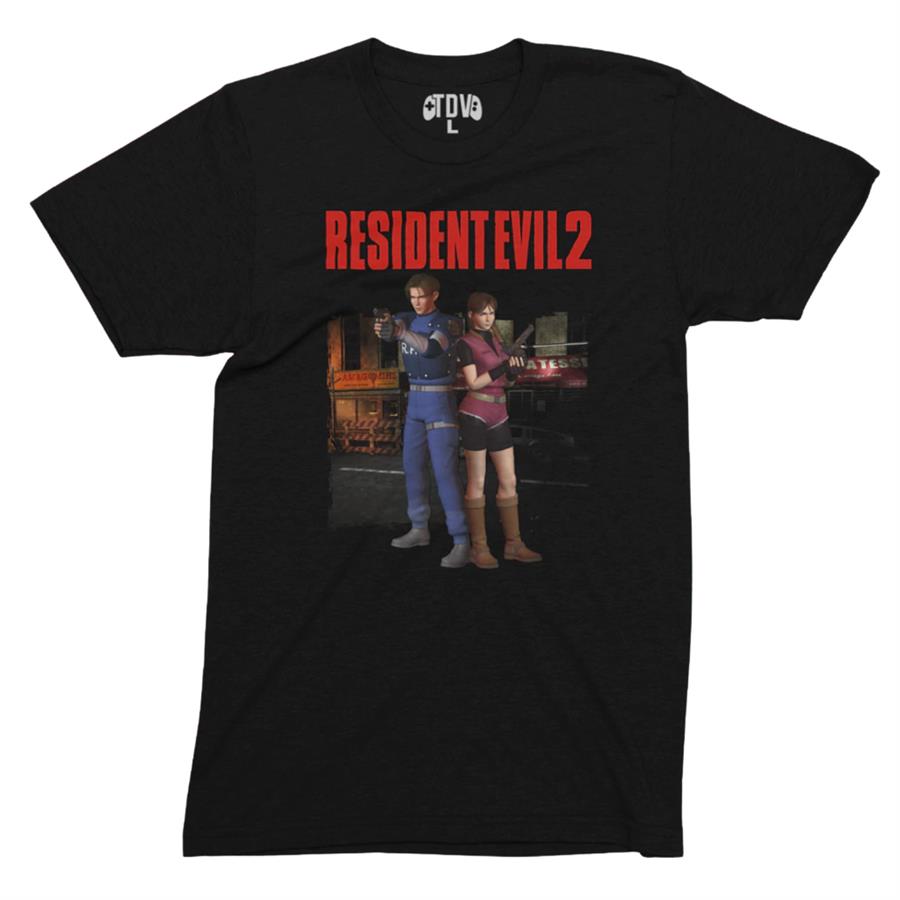 REMERA TDV - RESIDENT EVIL 2 CLAIRE Y LEON