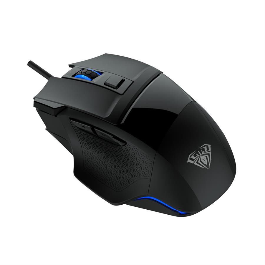 MOUSE AULA S12 PRO WIRED NEGRO USB RGB 12800DPI