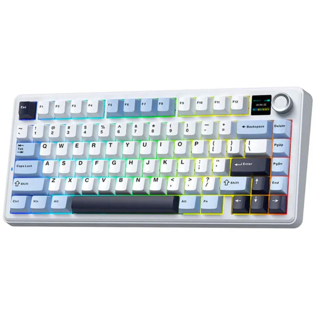 TECLADO WIRELESS AULA F75 MAX - BLUE/WHITE/DARK PURPLE