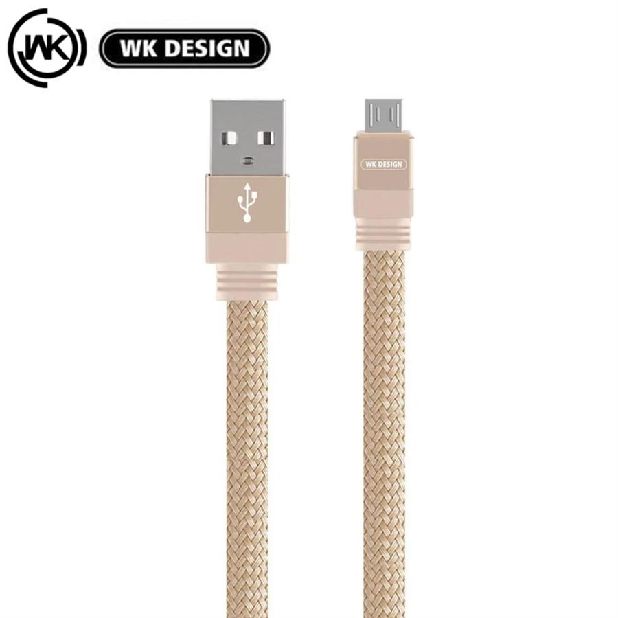CABLE CARGADOR WK MAYAR DATA CABLE MICRO USB BRONCE - 1 METRO