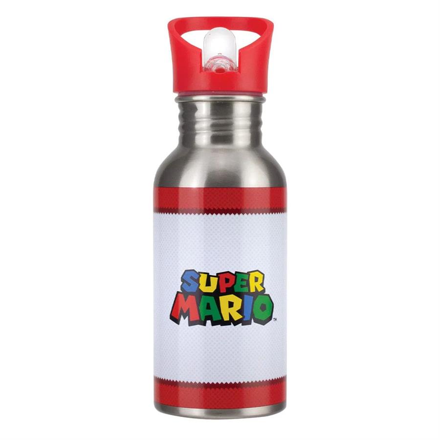 SUPER MARIO BOTELLA METAL CON BOMBILLA
