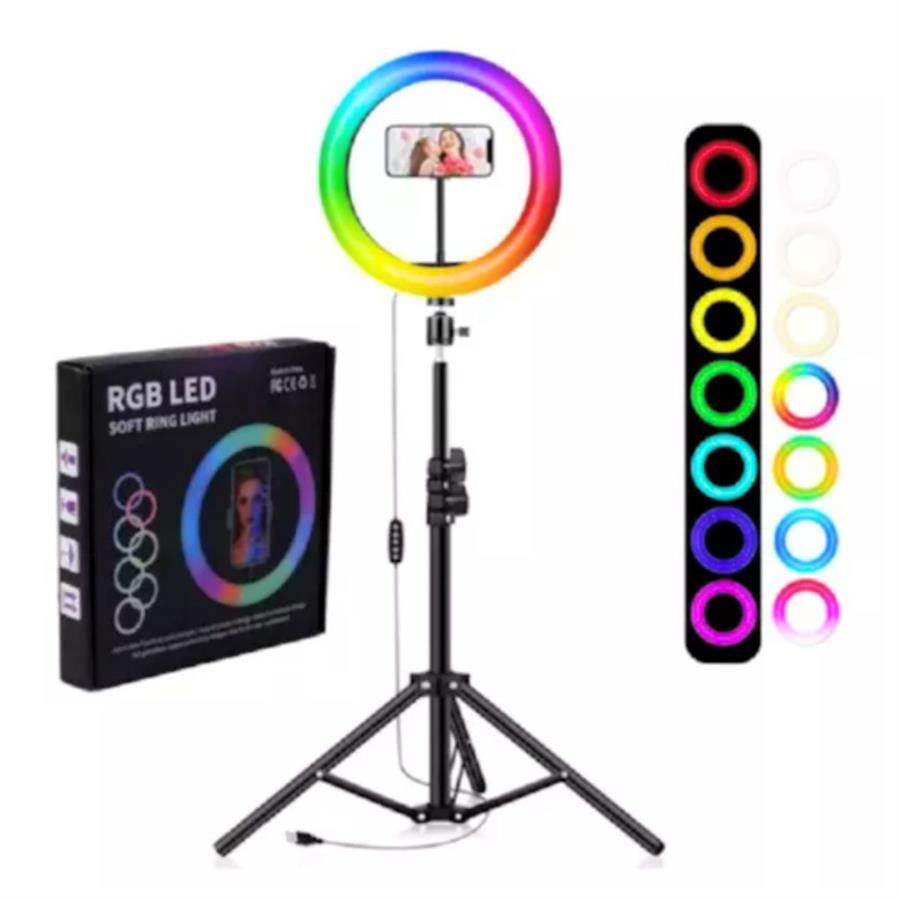 ARO DE LUZ RGB DE 22" CON TRIPODE - 2 METROS