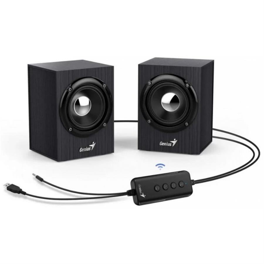PARLANTE GENIUS SP-HF385BT MADERA BLACK GRAY