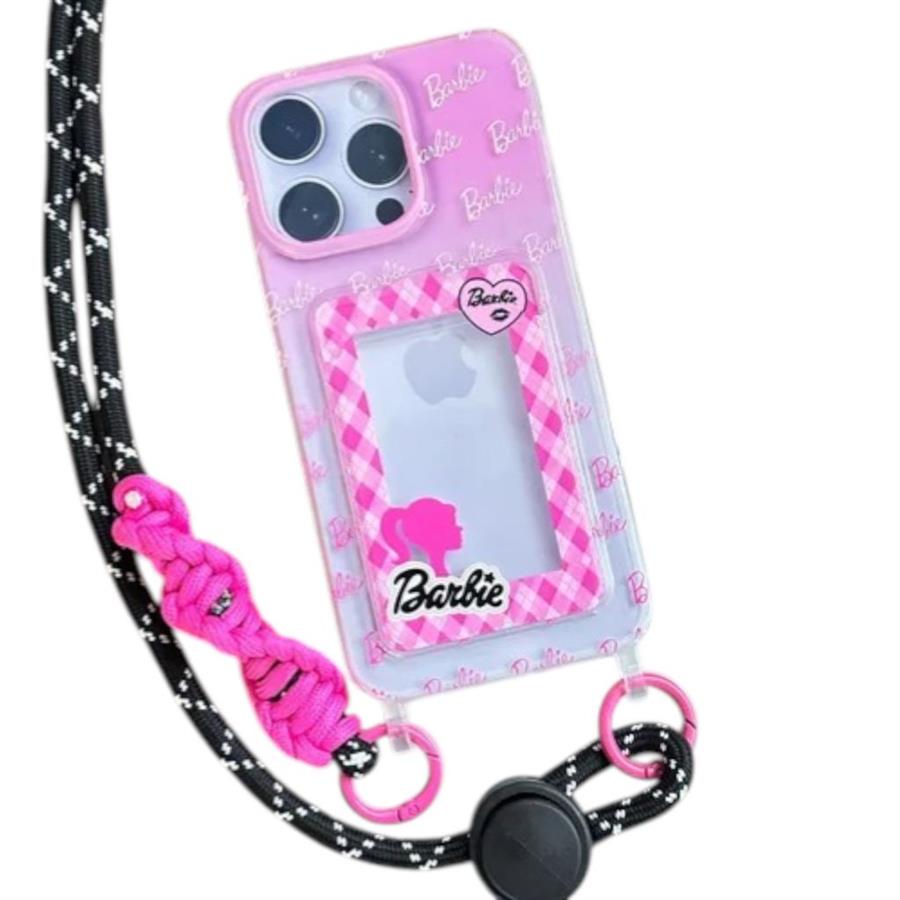 FUNDA PARA IPHONE BARBIE COLGANTE