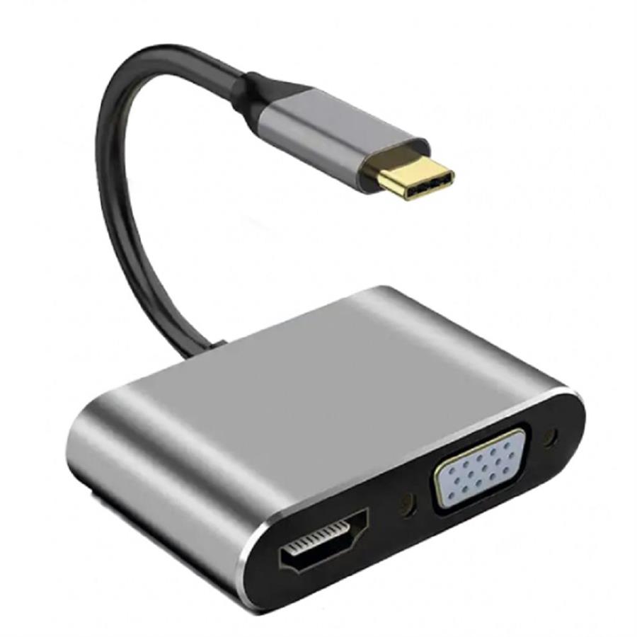 HUB NETMAK 4 EN 1 (HDMI + USB 3.0 + TIPO-C + VGA)