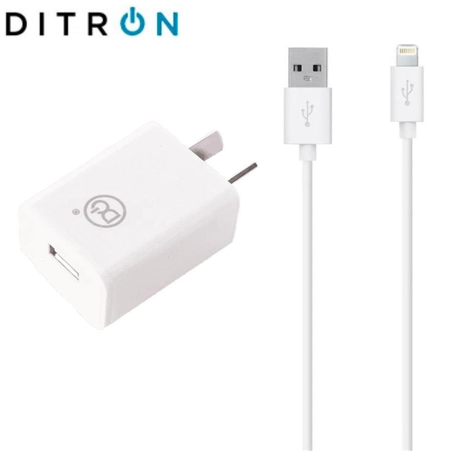 CABEZAL USB DITRON SK-PA406 + CABLE IPHONE/LIGHTNING