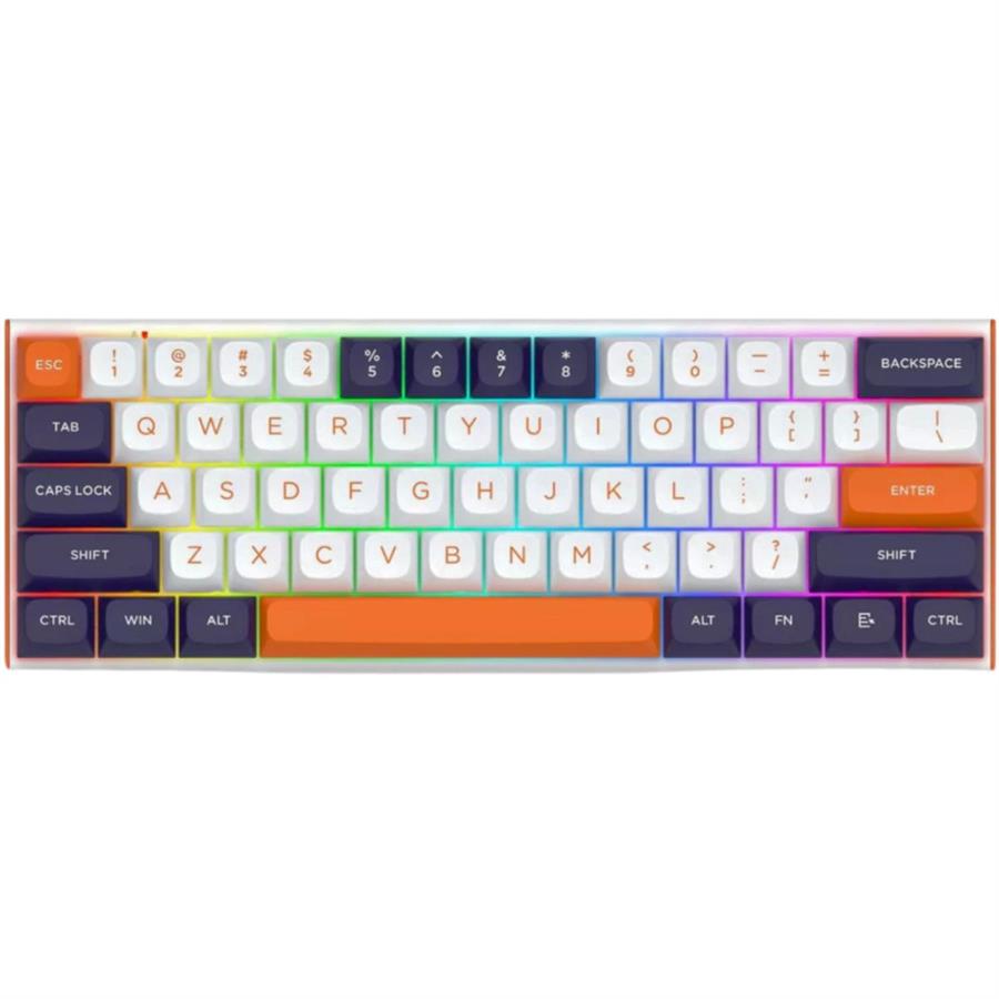 TECLADO REDRAGON FIDD K683 - WHITE/ORANGE