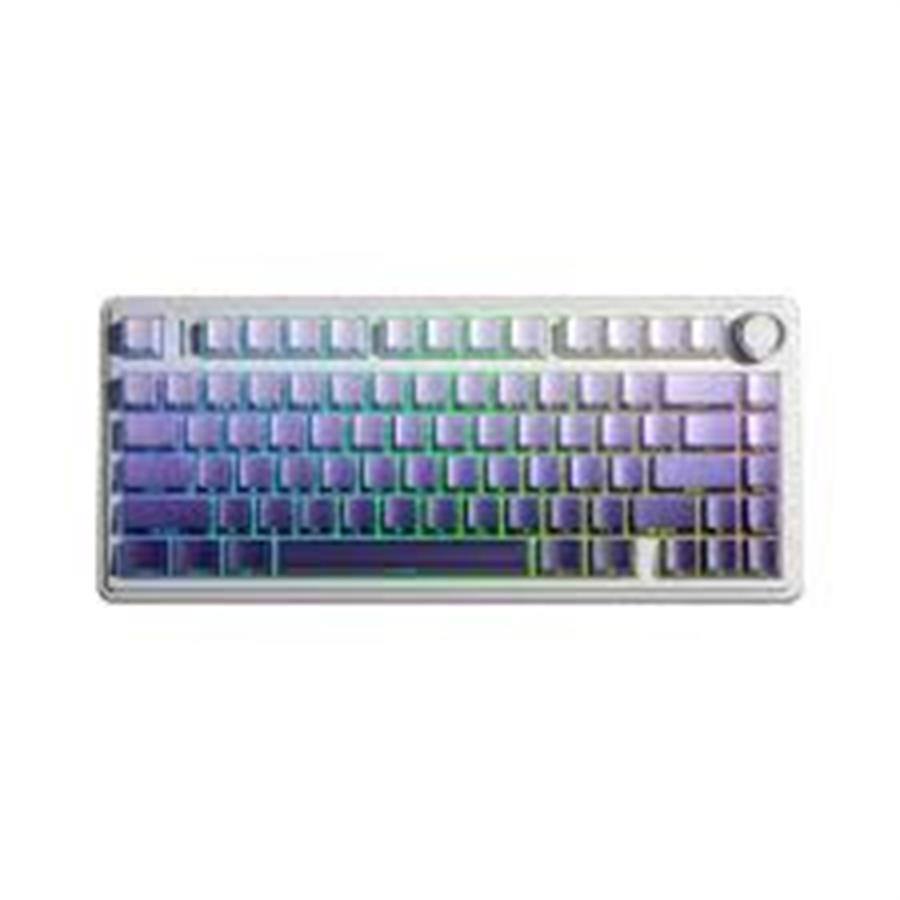TECLADO AULA F75 PURPLE WHITE DEGRADÉ WIRELESS 75% RGB SW STAR VECTOR