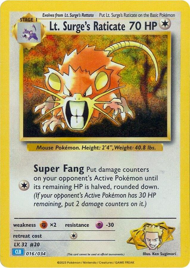 CARTA LT SURGE'S RATICATE - CLASSIC COLLECTION