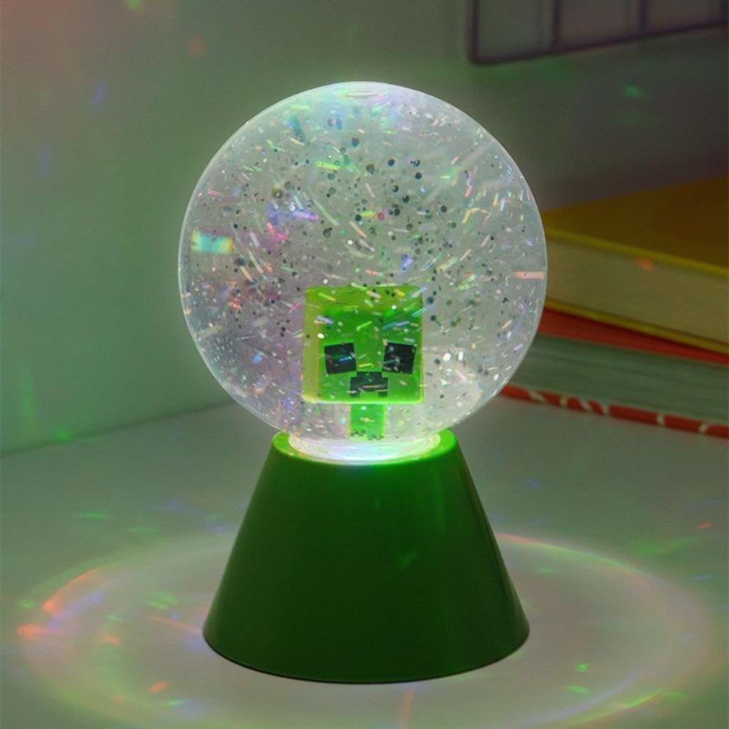 LAMPARA PALADONE LAMP MINECRAFT CREEPER GLITTER BALL
