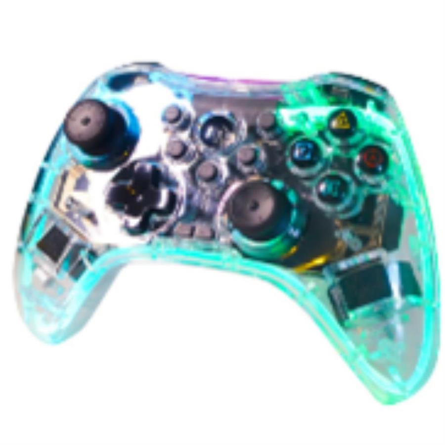 JOYSTICK INALAMBRICO SOUL P500 RGB - TRANSPARENTE
