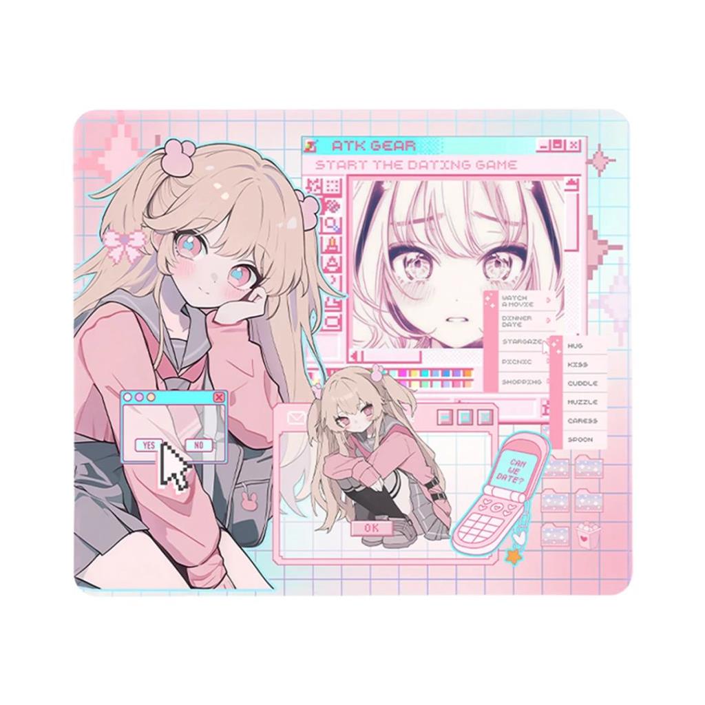 ATK NANA ANIME MOUSEPAD TELA LARGE 490 X 420 X 4 MM ANTIDESLIZANTE BORDES COSIDOS