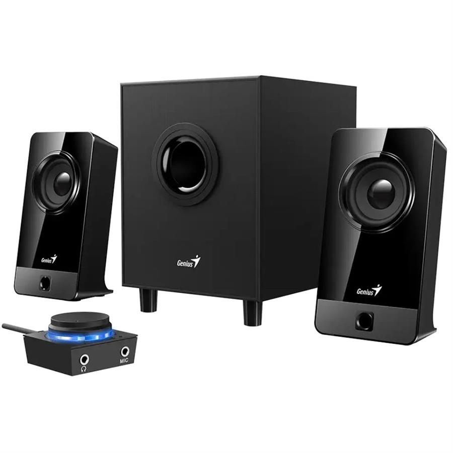 PARLANTE GENIUS BLACK SUBWOOFER MULTIMEDIA 2.1 10 WATT