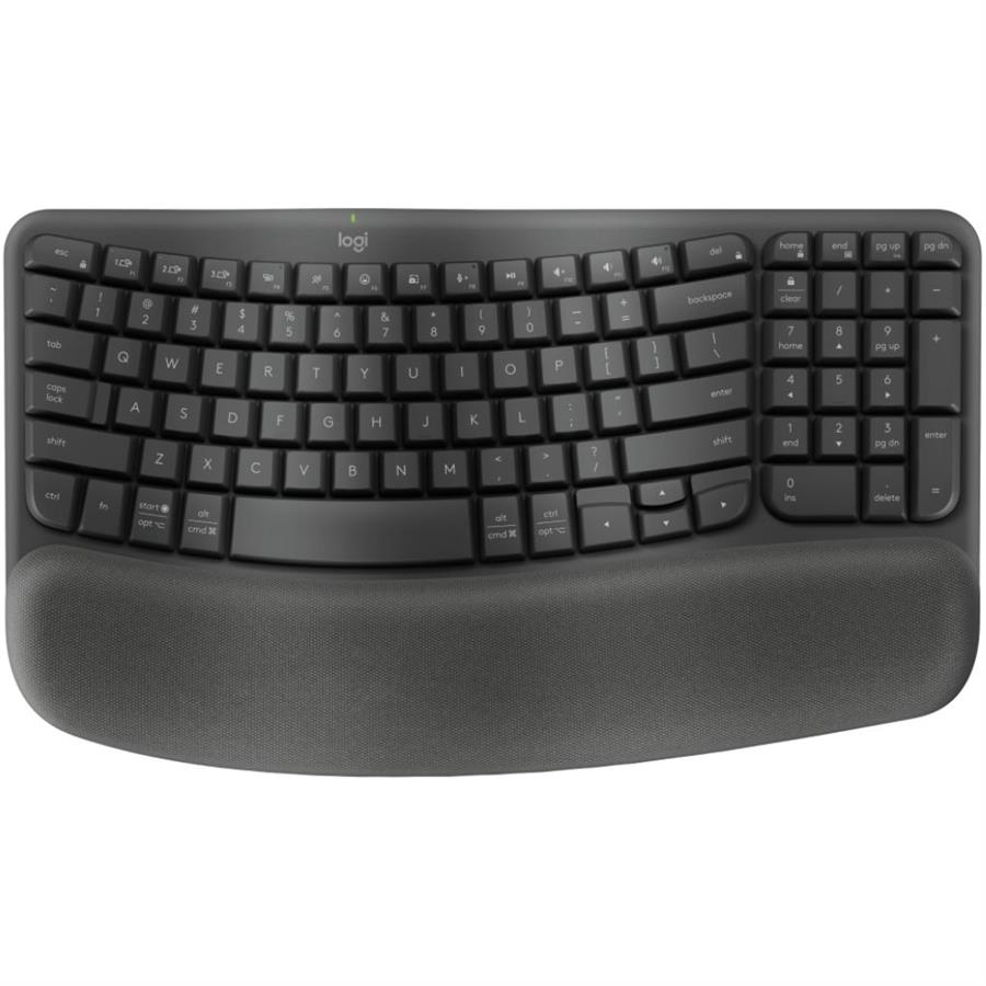 TECLADO LOGITECH INALAMBRICO WAVE KEYS ERGONOMICO - NEGRO