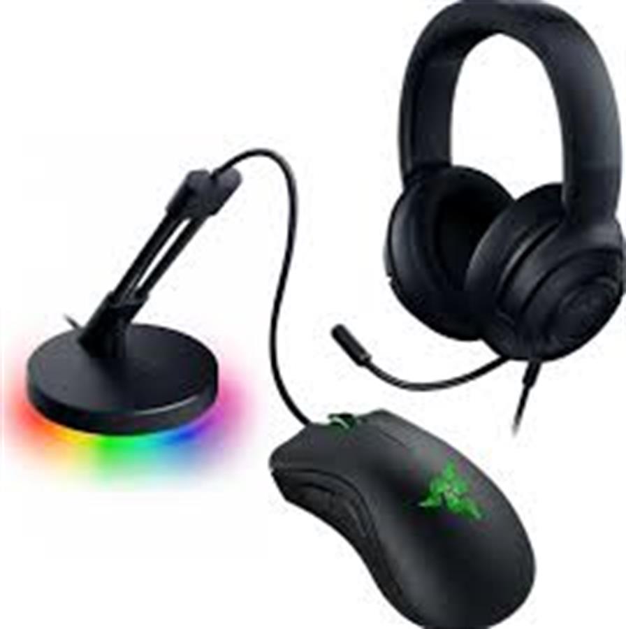 COMBO RAZER GAME ON BUNDLE MOUSE + AURICULAR + BUNGEE