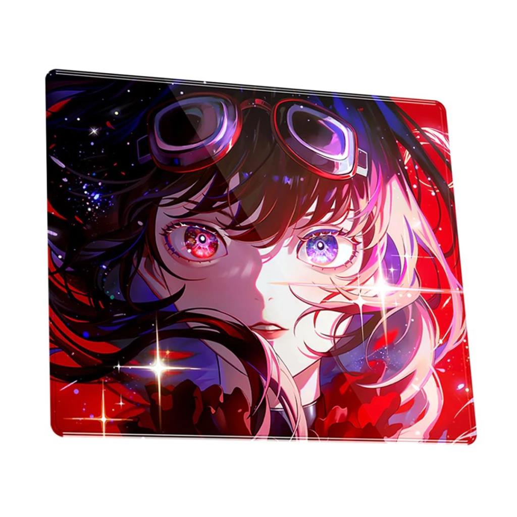 ATK CRIMSON MOUSEPAD GLASSPAD VIDRIO LARGE 490 X 420 X 3.5 MM ROJO ANTIDESLIZANTE