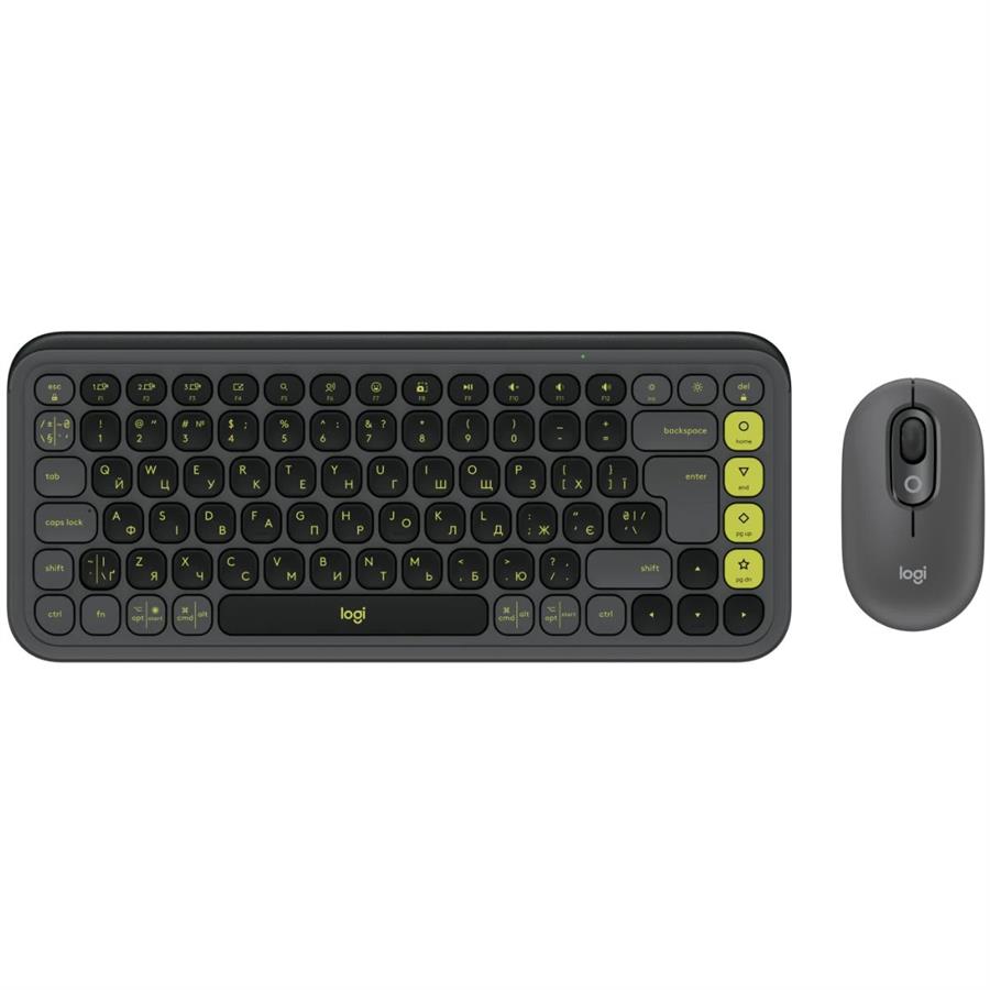 COMBO TECLADO Y MOUSE INALAMBRICO LOGITECH POP ICON - NEGRO