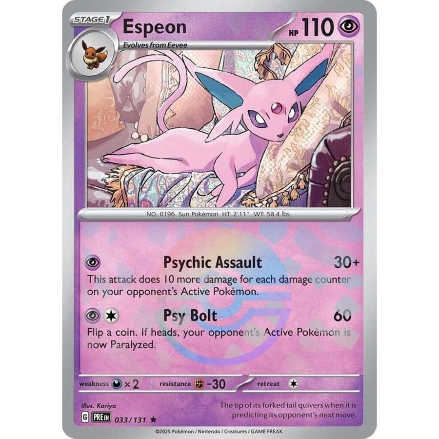 CARTA ESPEON (POKEBALL PATTERN) - PRISMATIC EVOLUTION