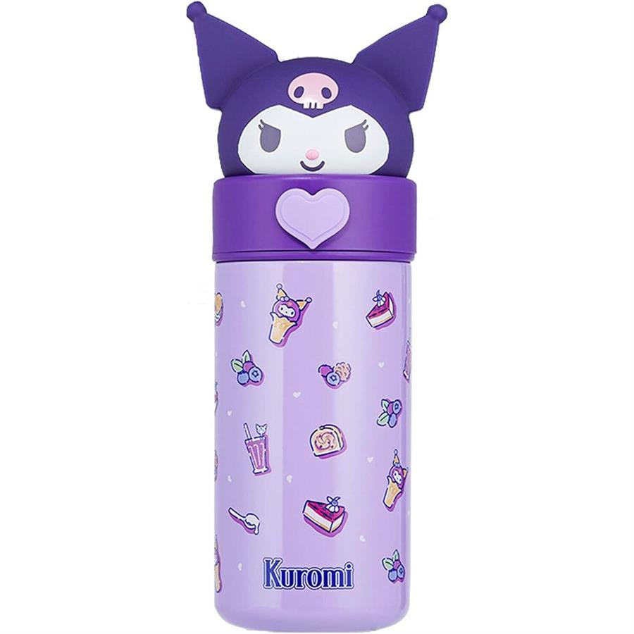 2102 - BOTELLA TERMICA ANTIDERRAME ACERO SANRIO - KUROMI