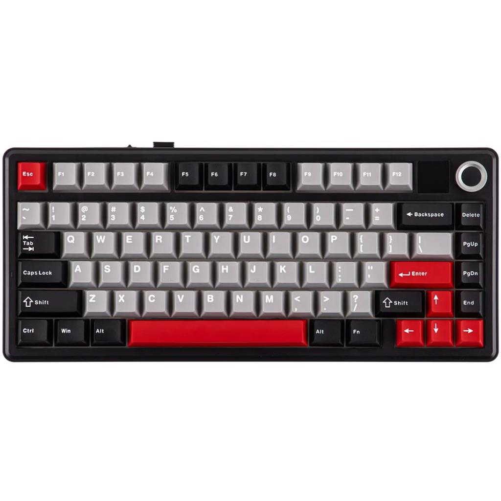 TECLADO INALAMBRICO AULA F75 MAX 75% - BLACK-GREY-RED SW REAPER