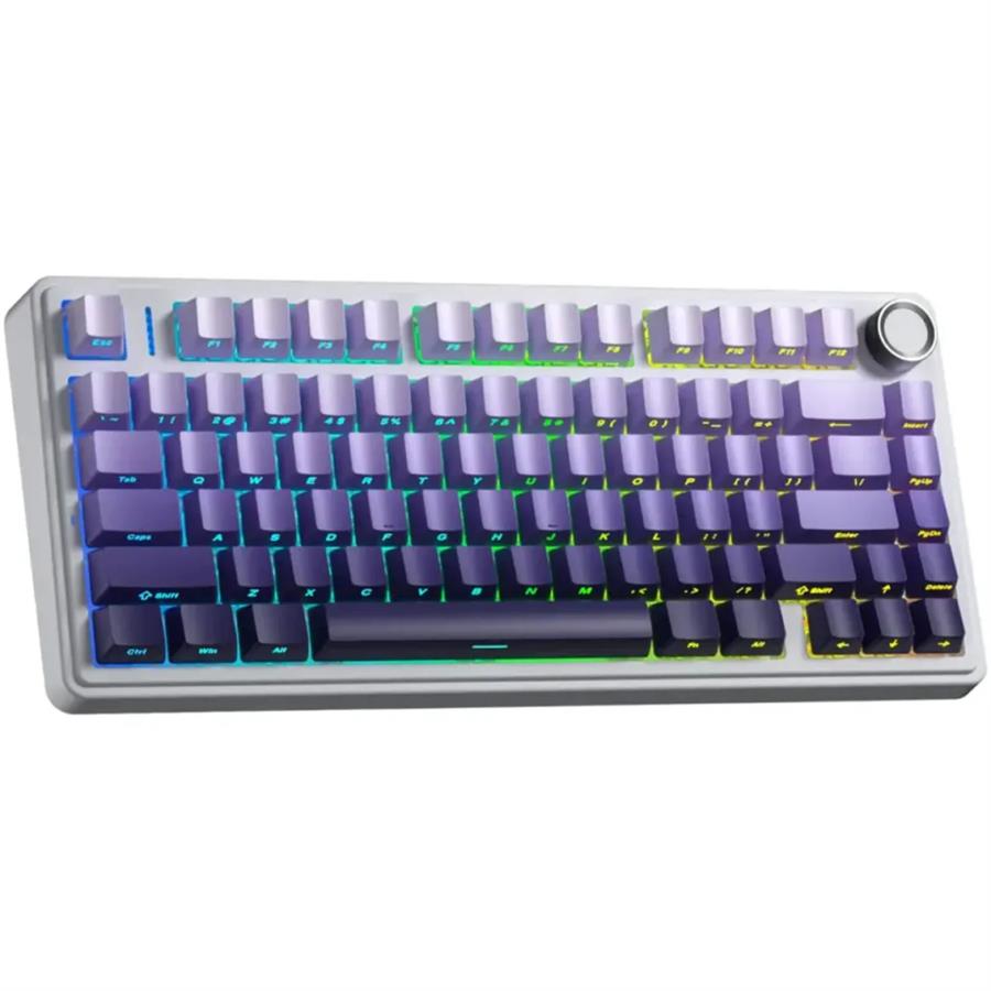 TECLADO AULA F75 PURPLE WHITE DEGRADÉ WIRELESS 75% RGB SW STAR VECTOR