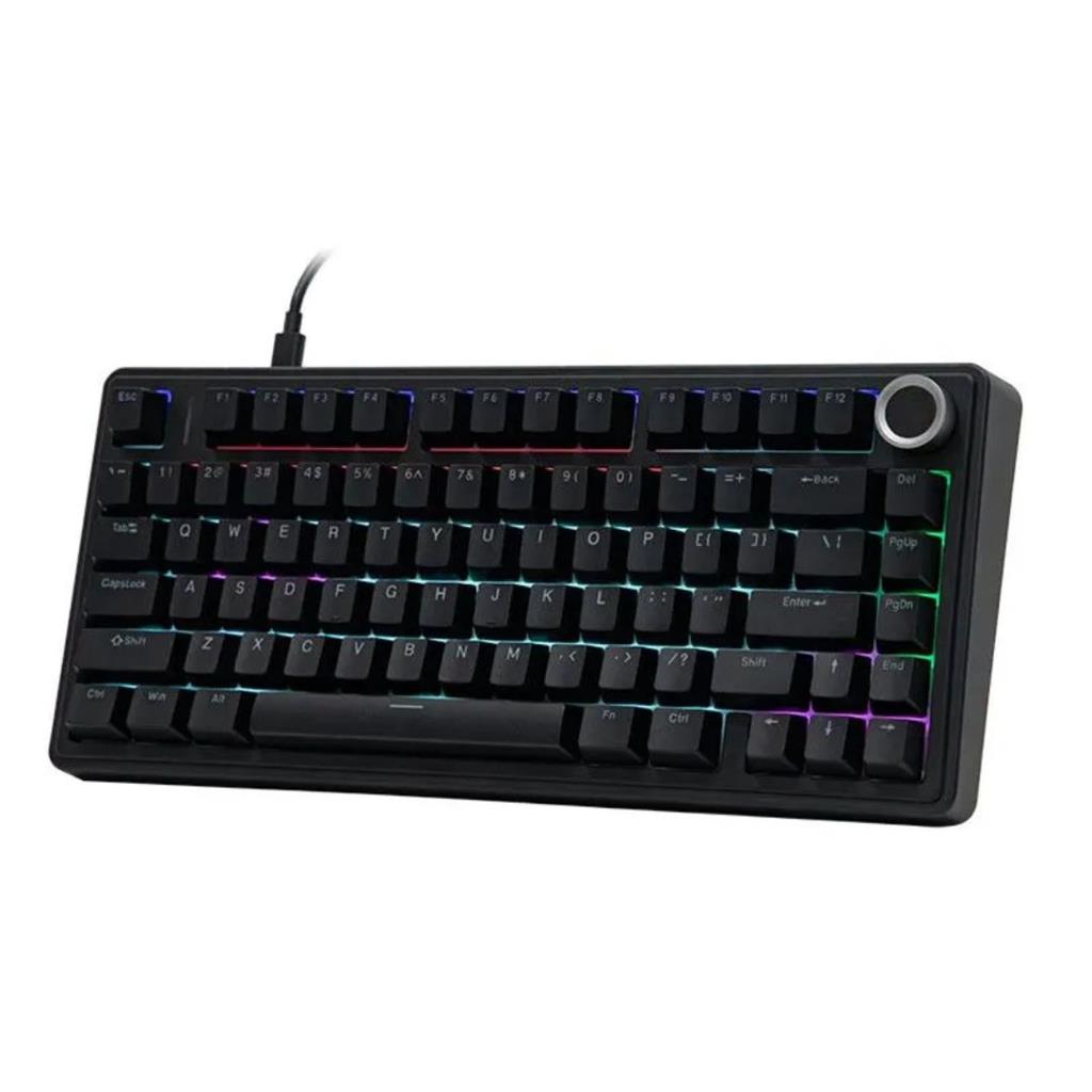 AULA F75 WIRED NEGRO 75% RAINBOW RGB SW RED INGLES TECLADO MECANICO CABLEADO USB DIAL GASKET