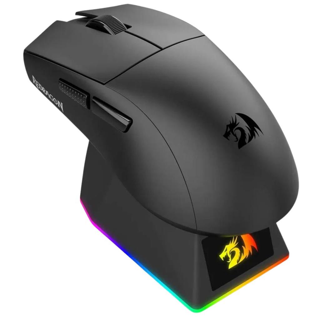 MOUSE INALAMBRICO REDRAGON KING ULTRA M999 - BLACK C/BASE DE CARGA RGB