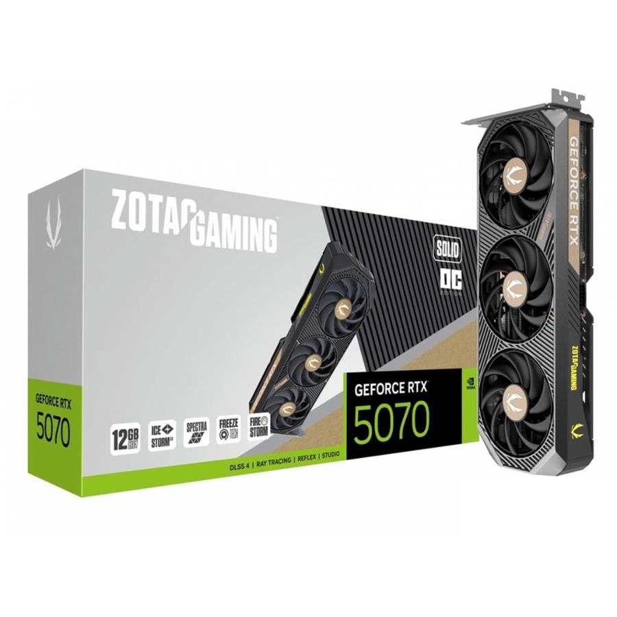 PLACA DE VIDEO ZOTAC RTX 5070 12GB SOLID OC GDDR7