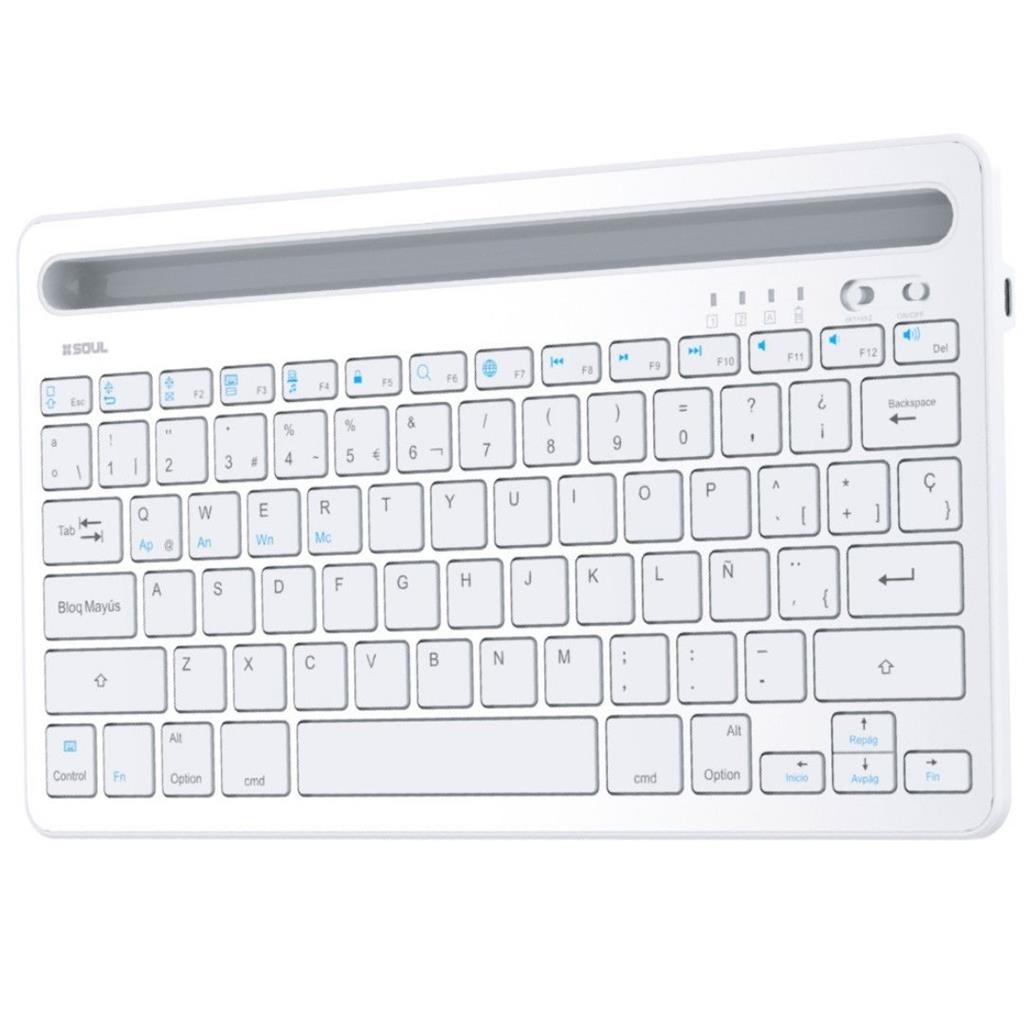 TECLADO INALAMBRICO SOUL MULTIPLATAFORMA KBT03 - BLANCO