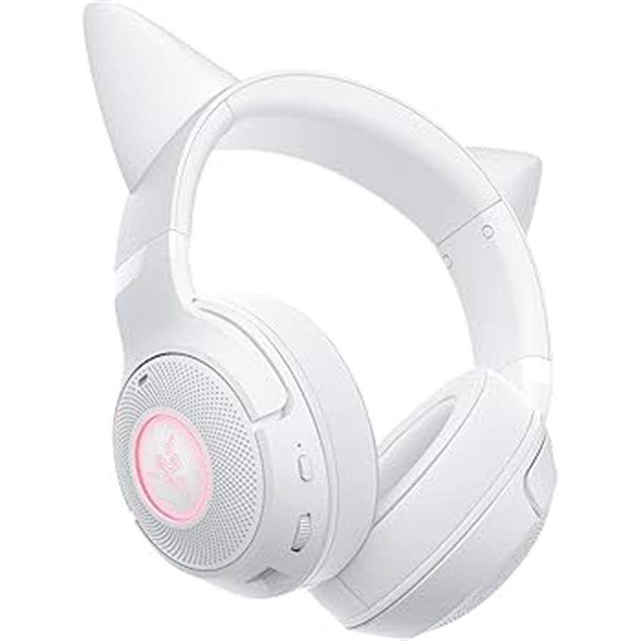 HEADSET GAMER RAZER KRAKEN KITTY V2 WHITE BLUETOOTH RGB