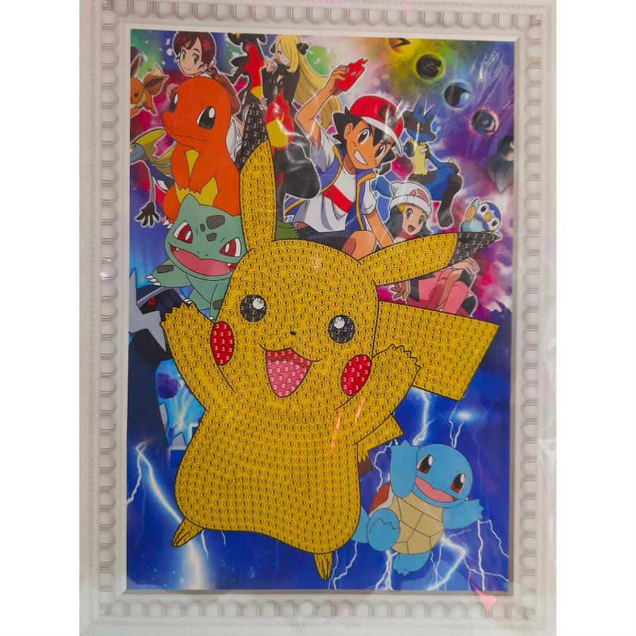 PLANCHA DIAMANTES CARTEL HOJA - POKEMON