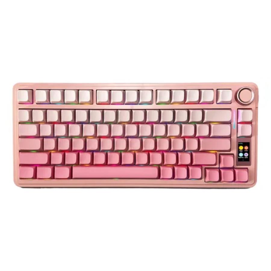 TECLADO AULA S75 PRO PINK WHITE DEGRADÉ WIRELESS 75% RGB SW STAR VECTOR
