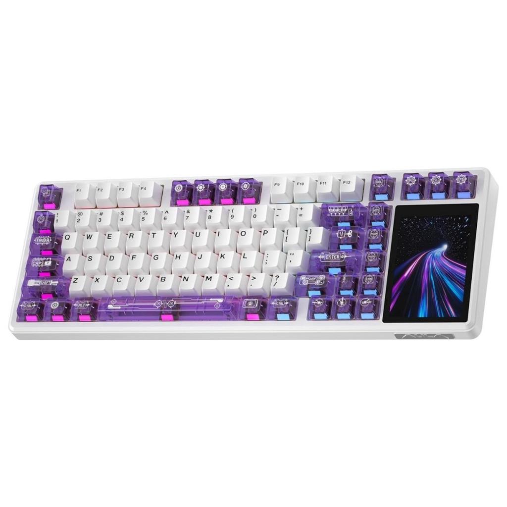 TECLADO AULA L99 WIRELESS 98% RGB - TRANSPARENT PURPLE/WHITE