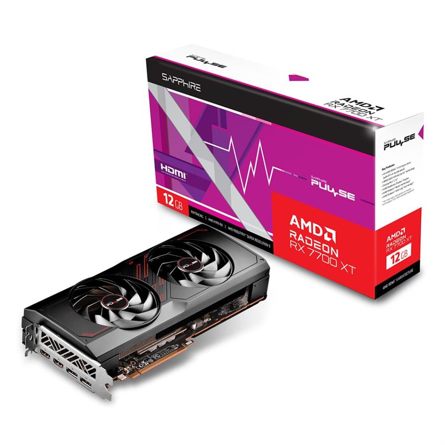 PLACA DE VIDEO SAPPHIRE PULSE RX 7700 XT 12GB D6