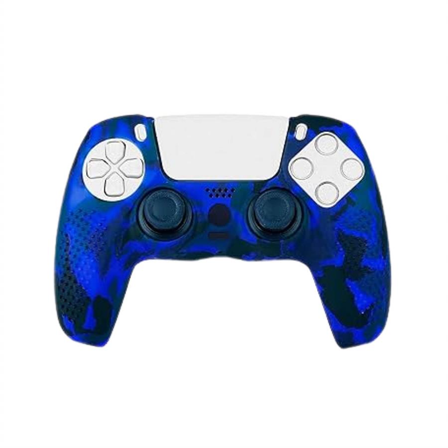 FUNDA SILICONA DUALSENSE CAMUFLADO AZUL