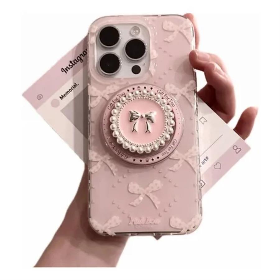 FUNDA PARA IPHONE PINK BOW