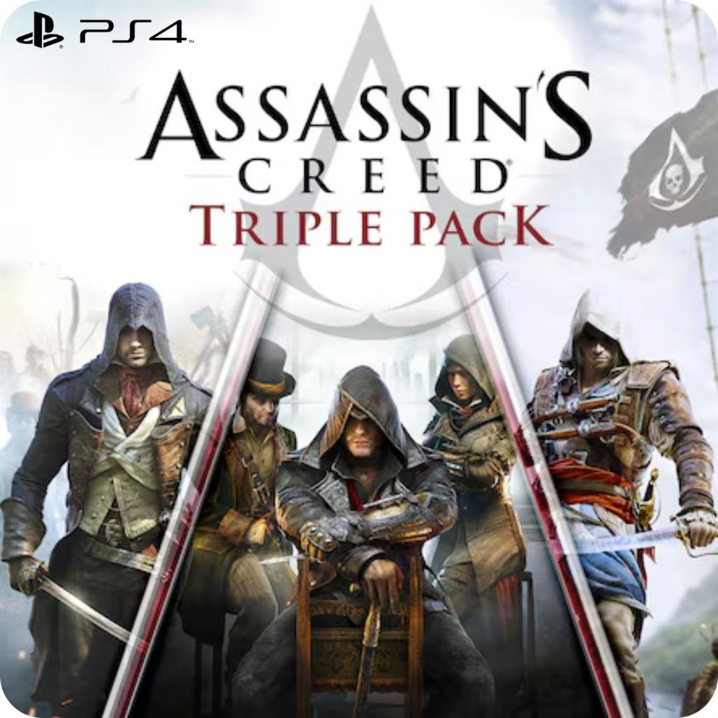 ASSASSIN'S CREED TRIPLE PACK: UNITY + BLACK FLAG + SYNDICATE - PS4 DIGITAL