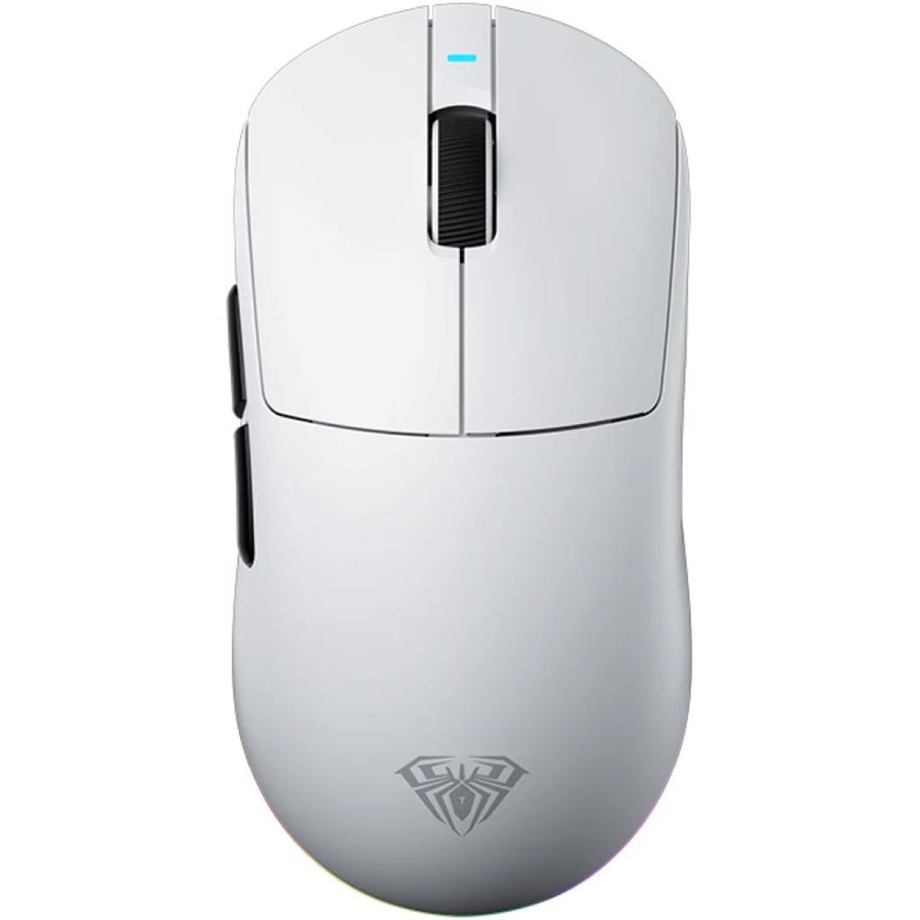 AULA V9 PRO BLANCO MOUSE WIRELESS TRIMODO 26K DPI 8KHZ 58GR 5D PAW3395