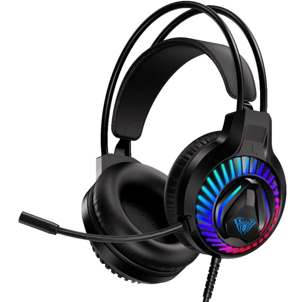 AURICULAR AULA S605 3.5MM + USB RGB VINCHA
